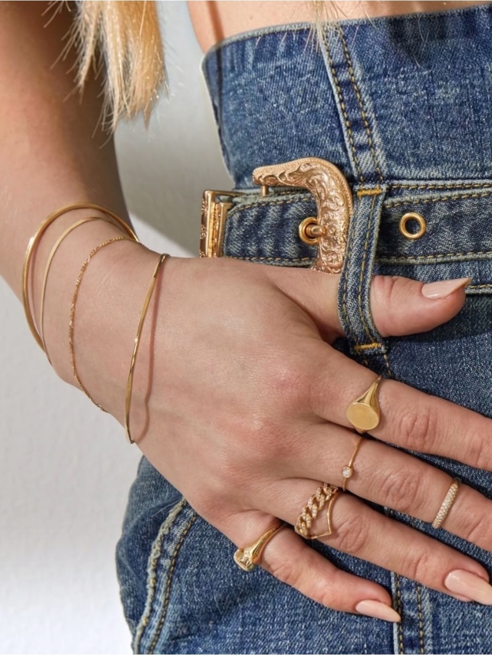 18k Real Gold Plated Figaro Dainty Chain Bracelet Size 7” - Picture 4 of 6